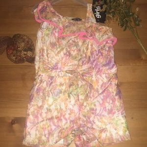Baby Multicolor Ruffle Lace Romper Set